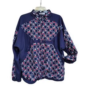 FILA x Jimmy Jazz Mens Paride Hooded Running Suit 2 Piece Size L Crazy Pattern